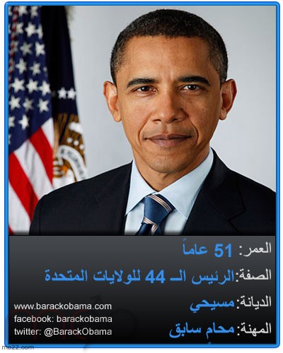انتخابات الرئاسة الأمريكية 2012 المرشح باراك حسين أوباما